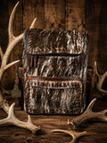 Open Range Genuine Cowhide Leather Backpack - Brindle or Spotted by Double B
